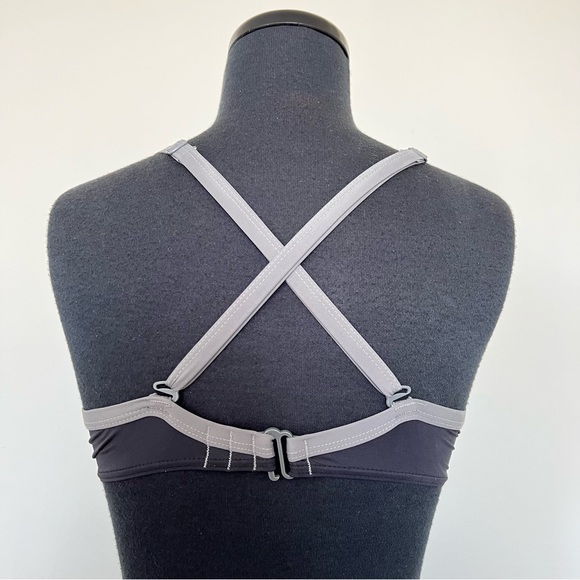 NWOT Lolë Maldives D-Cup Bikini Top in Black and Grey, S - Picture 4 of 12